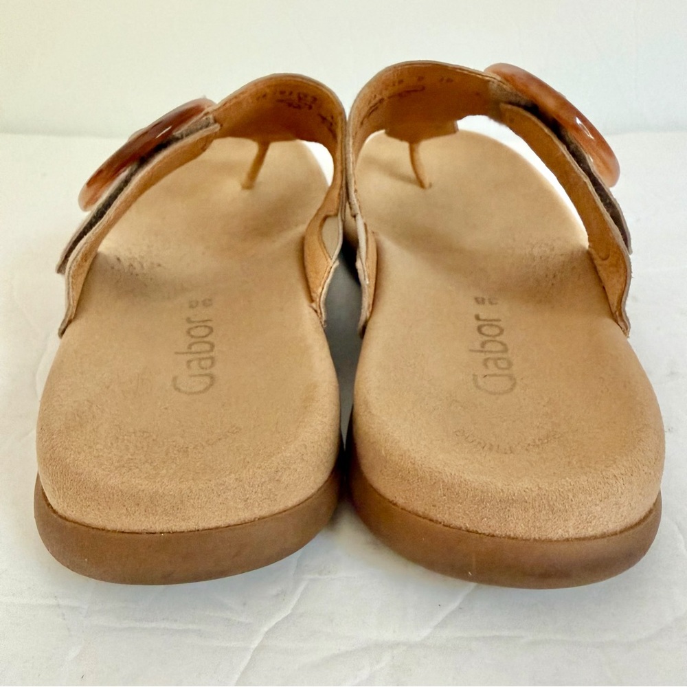 GABOR women’s casual suede thong sandal in rabbit Size 38 (US 7.5) Boho - Picture 7 of 9